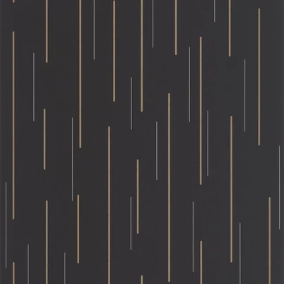 Casadeco Vonalmintás elegáns fekete-arany vlies tapéta Suspension Noir Fusain 53 cm X 10 m 
