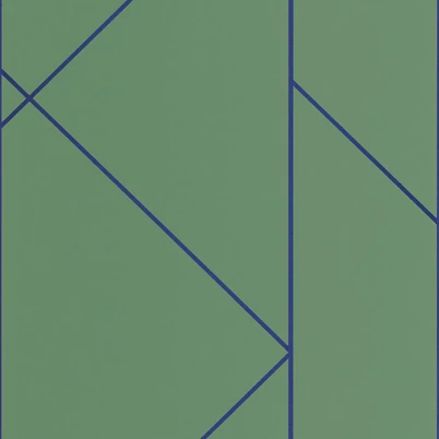 Casadeco Geometriai mintás elegáns zöld vlies tapéta Pure Vert Canopee 53 cm x 10 m