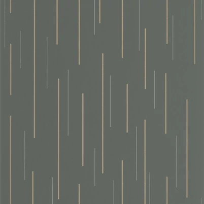 Casadeco Vonalmintás elegáns zöld-arany vlies tapéta Suspension Vert Taiga 53 cm X 10 m 