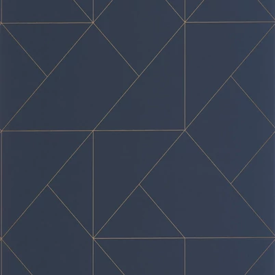 Casadeco Modern geometrikus sötétkék vlies tapéta Subtilite Bleu Encre 53 cm X 10 m