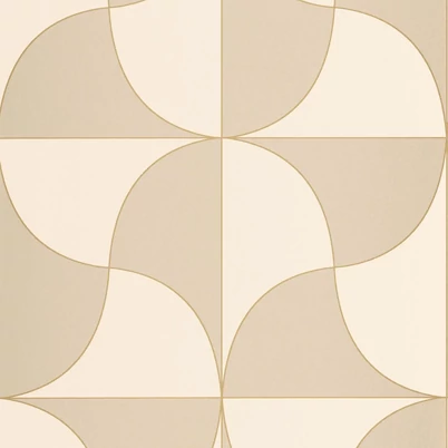 Casadeco Absztrakt mintás elegáns bézs vlies tapéta szatén fénnyel Virevolte Beige Ficelle 53 cm X 10 m