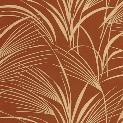 Casadeco Nádszál mintás piros vinyl tapéta Samarra Rouille 53 cm X 10 m