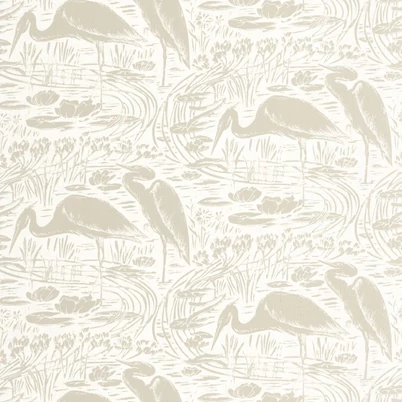 Casadeco Vintage drapp vlies tapéta gém madarakkal Euphrate Naturel 53 cm X 10 m