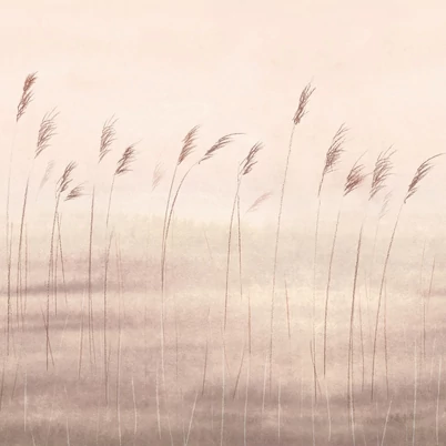 Casadeco Modern Nád mintás zöld vlies poszter tapéta Jonc Des Dunes Naturel 50 cm X 3 m