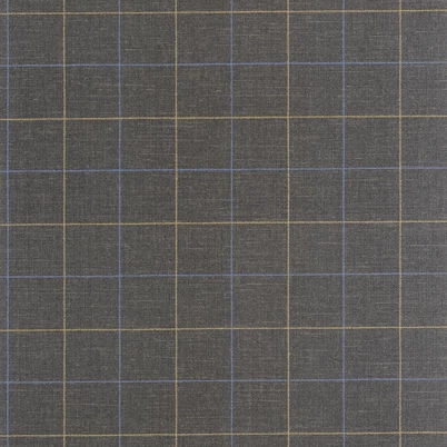 Casadeco Kockás fekete vlies tapéta Liam Noir Fusain 53 cm X 10 m