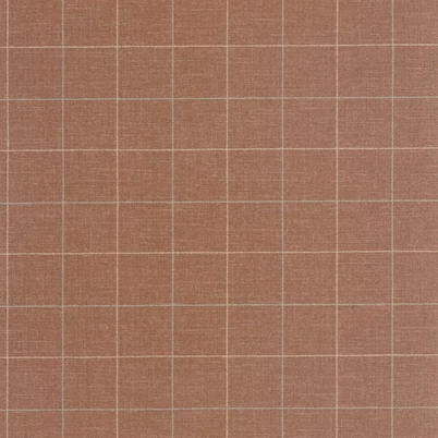 Casadeco Kockás rozsdabarna vlies tapéta Liam Rouille 53 cm X 10 m