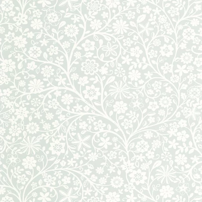 Casadeco Virág mintás kék vlies tapéta Poetic Flowers Bleu Doux 53 cm X 10 m