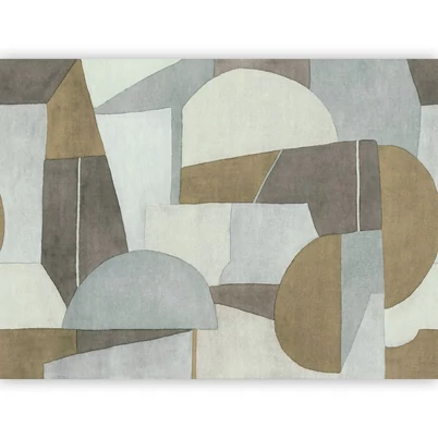 Casadeco Absztrakt mintás kék-barna vlies tapéta Molly Bleu Celeste/Tabac 53 cm X 3 m