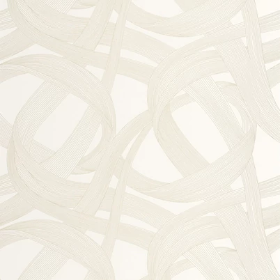 Casadeco Hullám mintás fehér-arany vlies tapéta Shimmy Blanc Ficelle 53 cm X 10 m