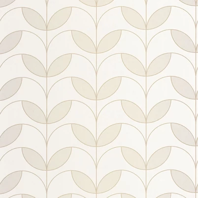 Casadeco Elegáns fehér vlies tapéta metál fénnyel Mistinguett Beige Lin 53 cm X 10 m