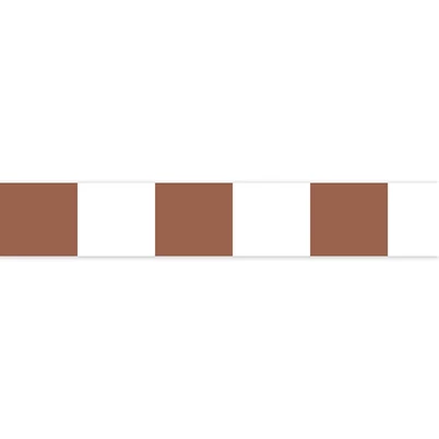 Casadeco Modern négyzetes vörös vlies bordűr La Rythmique Terre de Sienne 5 cm X 6 m