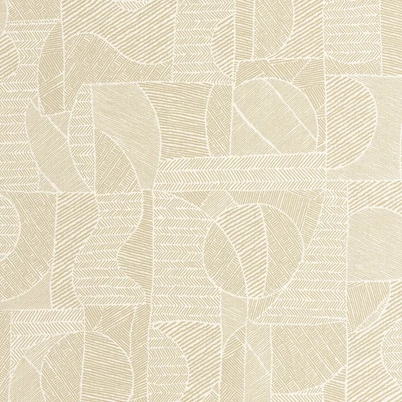 Casadeco Geometriai mintás modern világos bézs vinyl tapéta Baman Sable 53 cm X 10 m