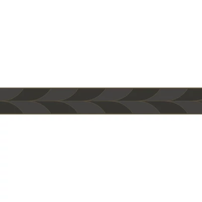 Casadeco Vékony sötétbarna mintás vlies bordűr La Festive Noir Fusain 5 cm X 6 m