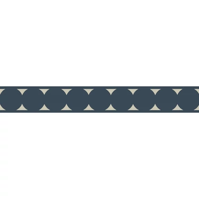 Casadeco Elegáns mintás kék vlies bordűr La Coquette Bleu Petrole 5 cm  X 6 m