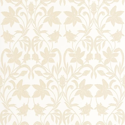 Casadeco virág mintás bézs vlies tapéta Primrose Naturel 53 cm X 10 m