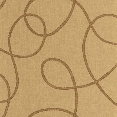 Casadeco Kötél mintás barna vinyl tapéta Pointe Du Raz Ocre 53 cm X 10 m