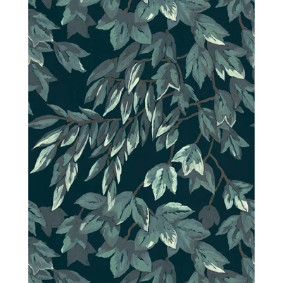 Casadeco levél mintás vlies poszter tapéta Wistman's Wood Vert Anglais 50 cm X 3 m