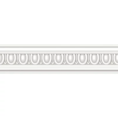 Casadeco Klasszikus széles fehér vlies bordűr La Baronne Blanc Antique 10 cm X 6 m