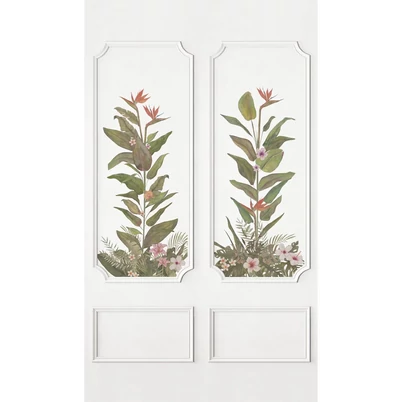 Casadeco Trópusi virágmintás 3D hatású vlies poszter tapéta Eclat Tropical Vert Feuille 90 cm X 3 m