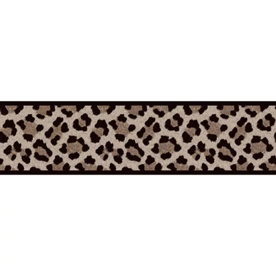 Casadeco ocelot mintás mogyoróbarna vlies bordűr Ocelot Noisette 8 cm X 6 m