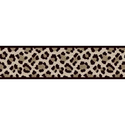 Casadeco ocelot mintás szürkés barna vlies bordűr Ocelot Taupe 8 cm X 6 m