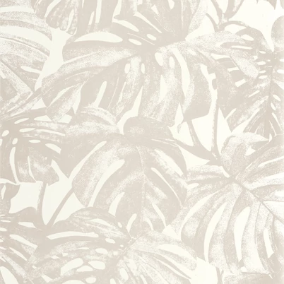 Casadeco bézs pálmaleveles vlies tapéta Mata Beige ficelle 53 cm X 10 m