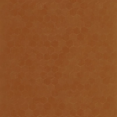 Casadeco hexagon mintás terrakotta vinyl tapéta finom metál fénnyel Meli Terracotta 53 cm X 10 m