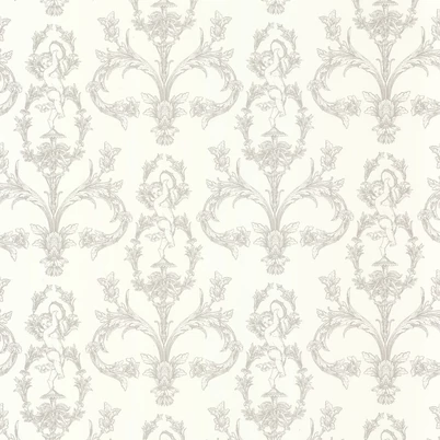 Casadeco angyal mintás szürkés barna vlies tapéta Seraphin Gris Perle 53 cm X 10 m