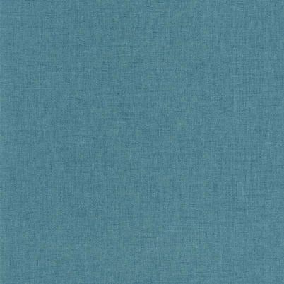 Caselio Lenvászon hatású kék vinyl tapéta Uni Mat Bleu Ocean 53 cm X 10 m