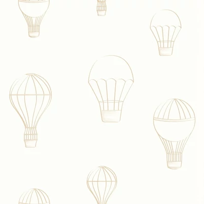 Caselio Hőlégballonos bézs vlies tapéta Voyager Beige 53 cm X 10 m