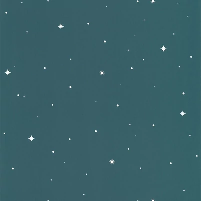 Caselio Csillagos sötétkék vlies tapéta Rever Bleu Nuit Phosphore 53 cm X 10 m