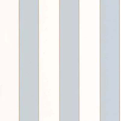 Caselio Elegáns csíkos kék vinyl tapéta arany széllel Moonlight Golden Lines Bleu Ciel Blanc 53 cm X 10 m