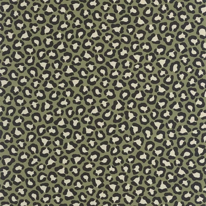 Caselio Leopárd mintás keki zöld vlies tapéta Sumatra Kaki 53 cm X 10 m