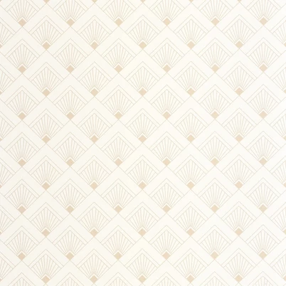 Caselio Art deco glamúr fehér-arany vinyl tapéta Effervescence Blanc Irise 53 cm X 10 m