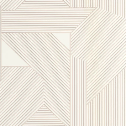 Caselio Modern geometriai mintás bézs vinyl tapéta Movement Gris Argent 53 cm X 10 m