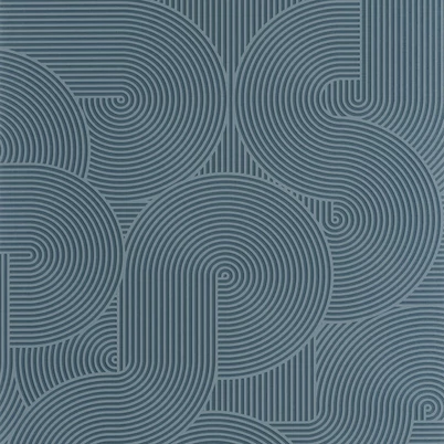 Caselio Modern geometrikus kék vinyl tapéta Circle Bleu 53 cm X 10 m