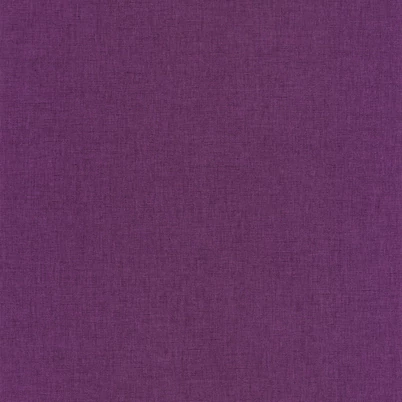 Caselio Lenvászon hatású lila vinyl tapéta Uni Mat Aubergine 53 cm X 10 m