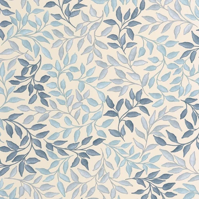 Caselio Modern levél mintás kék vlies tapéta Printemps Bleu 53 cm X 10 m