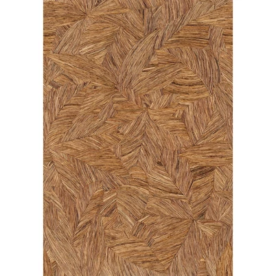 Caselio Faerezetes levél mintás modern barna vinyl poszter tapéta Wood Leaves Marron 53 cm X 3 m