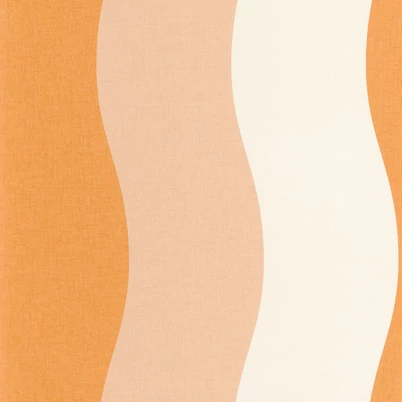 Caselio Hullámos sárga vinyl tapéta Sandy Orange Rose 53 cm X 10 m