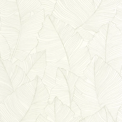 Caselio Nagy levél mintás modern zöld vinyl tapéta Vegetalia Amande 53 cm X 10 m