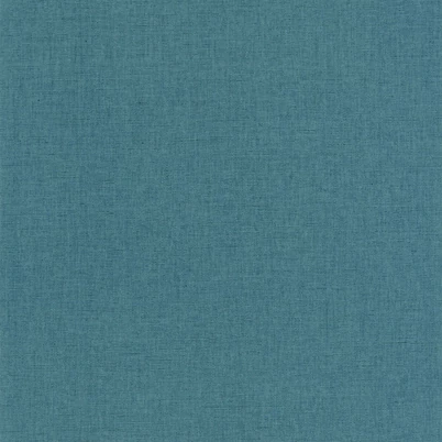 Caselio Lenvászon hatású kék vinyl tapéta Uni Mat Bleu Canard 53 cm X 10 m