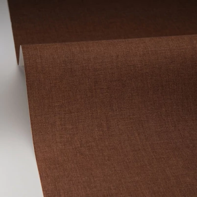 Caselio Lenvászon hatású barna vinyl tapéta Uni Mat Chocolat 53 cm X 10 m
