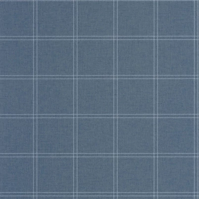 Caselio Kockás kék vinyl tapéta Fine Lines Bleu Denim 53 cm X 10 m