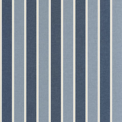 Caselio Elegáns csíkos kék vinyl tapéta arany szegéllyel Classic Lines Bleu Denim Or 53 cm X 10 m