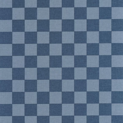 Caselio Sakktábla mintás modern kék vinyl tapéta Checks Bleu Denim 53 cm X 10 m