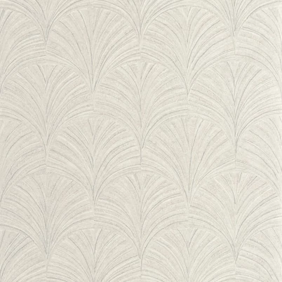 Caselio Palmetta mintás modern fehér vinyl tapéta Vibration Blanc 53 cm X 10 m