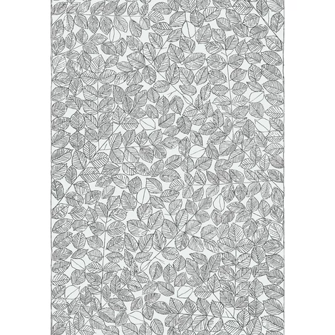 Boras Monokróm levélmintás fekete-fehér vlies tapéta Viola Gråsten Romans Black White 53 cm X 10 m