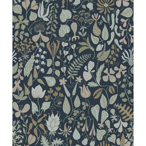 Boras Vidám virág mintás színes vlies tapéta Stig Lindberg Herbarium Multi 53 cm X 10 m