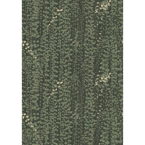 Boras Inda mintás modern zöld vlies tapéta Arne Jacobsen Ranke Green 53 cm X 10 m